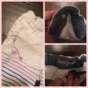 4 boy items for $15!Shark Bite Shorts Size 7 (EUC)